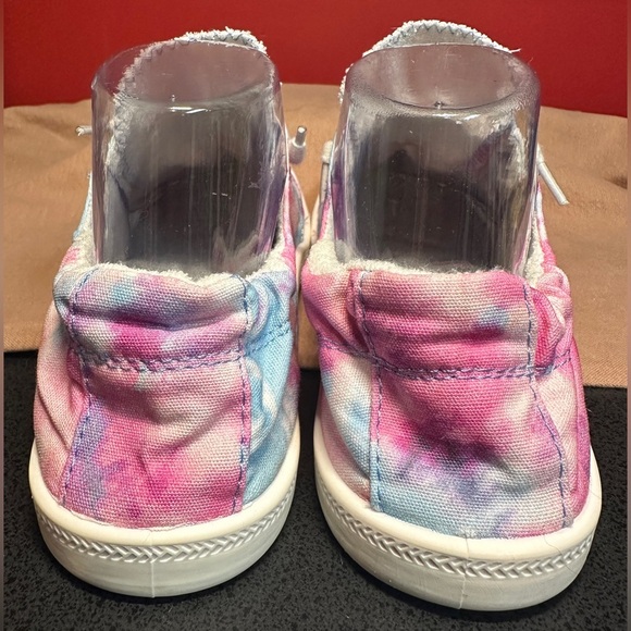 SO Slip On Canvas Sneakers Pink Blue White Tie Dye Women’s Size 9.5 - Picture 4 of 10